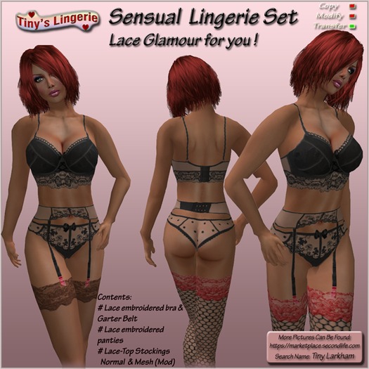 Betty Lingerie Set, Black
