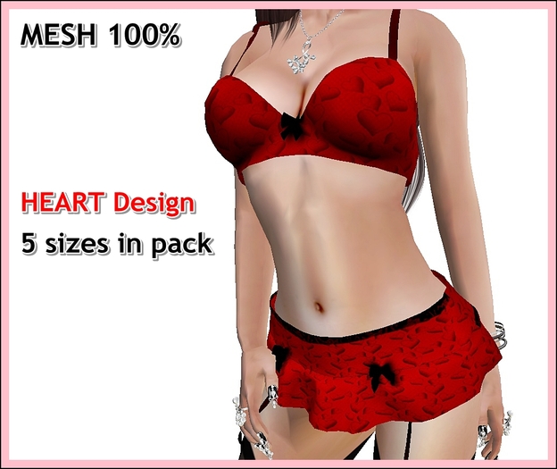PROMO :: MESH Lingerie :: Heart Design