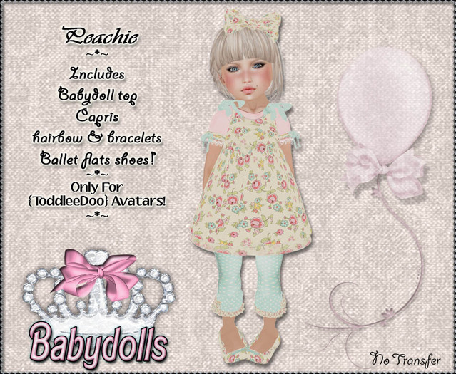 {BBT} Peachie - Toddleedoo Outfit