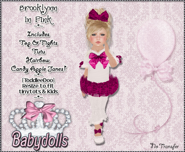 {BBT} Brooklynn in pink - Toddleedoo Outfit
