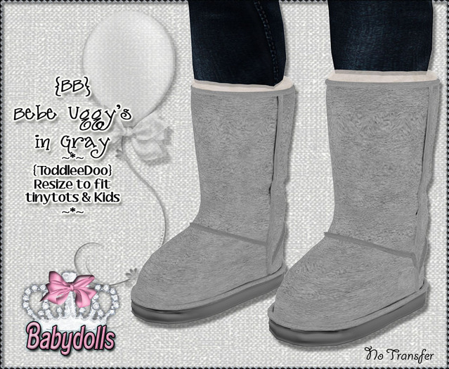 {BB} Bebe Uggy's in gray