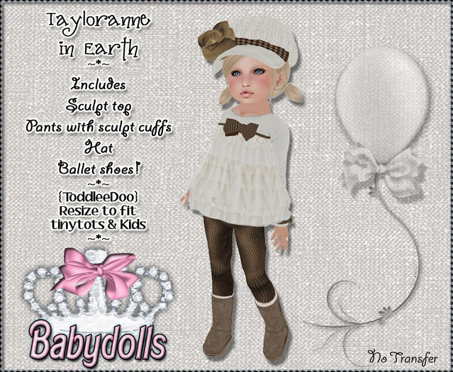 {BBT} Tayloranne in earth - Toddleedoo Outfit