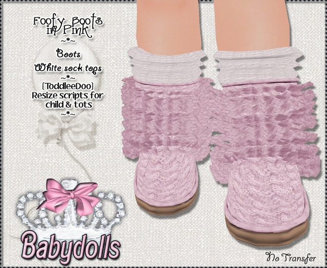 {BB} Foofy Boots in pink