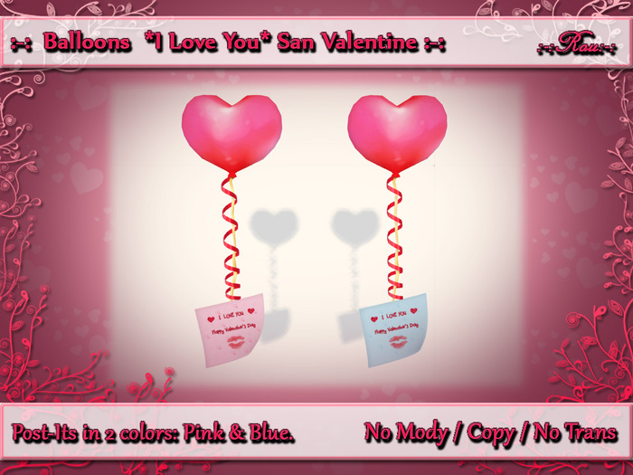 :-: Balloons I Love You Sn Valentine Box :-: {Wear & Touch}