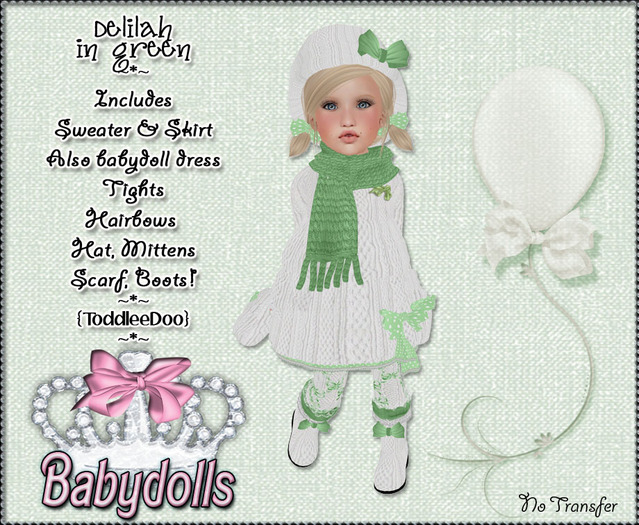 {BB} Delilah in green - Toddleedoo Outfit