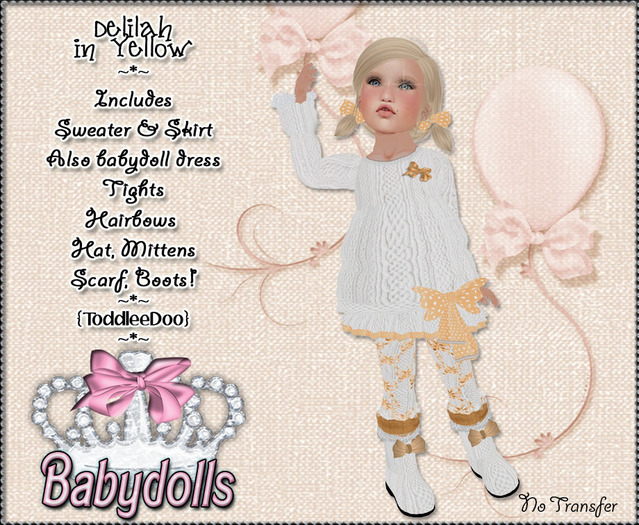{BB} Delilah in yellow - Toddleedoo Outfit