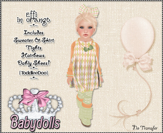 {BB} Effi in Orange - Toddleedoo Outfit