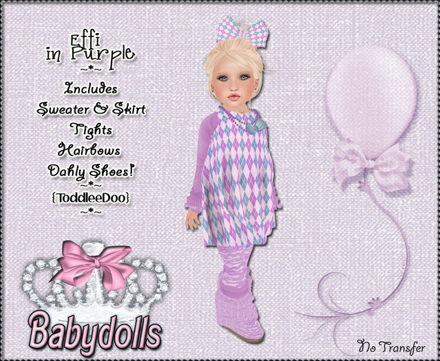 {BB} Effi in purple - Toddleedoo Outfit