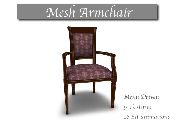 {PR} Mesh Armchair  Elegant Cherry w/texture
