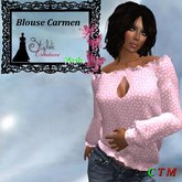 Blouse ete Rose a Pois Blanc