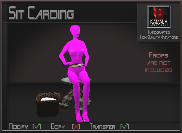 Chores Crafts  *Sit Carding* Transferable Poseball