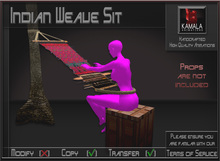 Chores Crafts *Indian Weave Sit* Animations for Builders