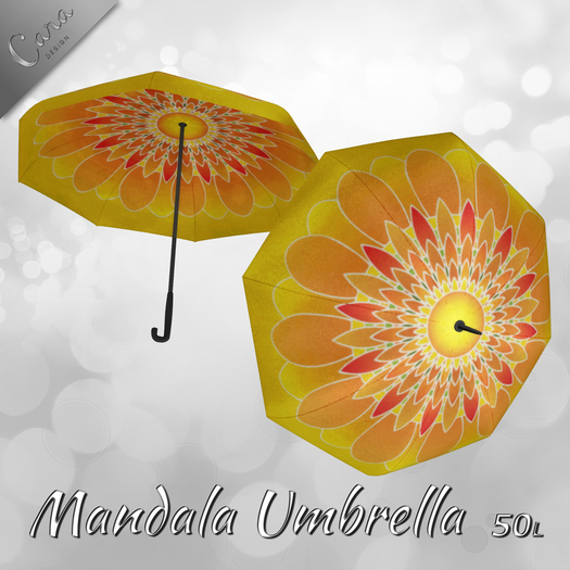 Mandala Umbrella YELLOW