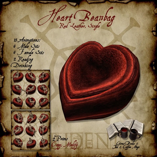 Heart Beanbag [Red Leather I]