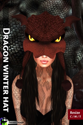 FreakyDesign - Dragon winter hat