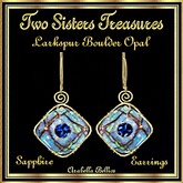 TST - LARKSPUR BOULDER OPAL SAPPHIRE EARRINGS YG