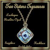 TST - LARKSPUR BOULDER OPAL SAPPHIRE NECKLACE YG