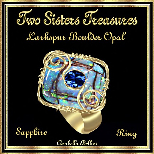 TST - LARKSPUR BOULDER OPAL SAPPHIRE RING YG
