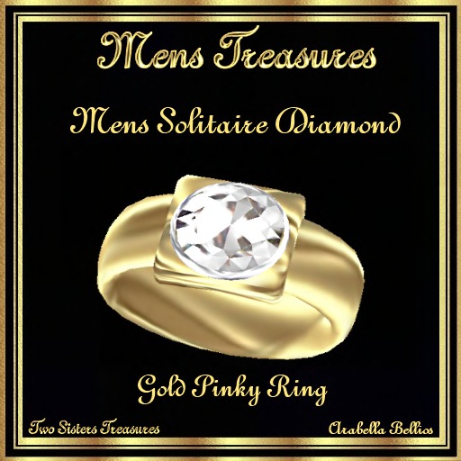 MT - MENS SOLITAIRE DIAMOND PINKY RING YG