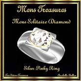 MT - MENS SOLITAIRE DIAMOND PINKY RING SILVER
