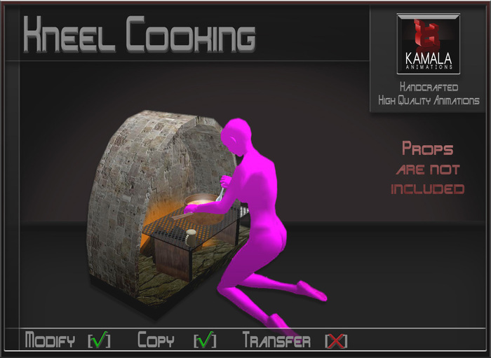 Chores House  *Kneel Cooking* Copyable Poseball
