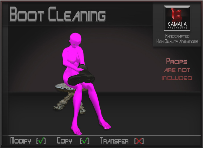 Chores House  *Boot Cleaning* Copyable Poseball