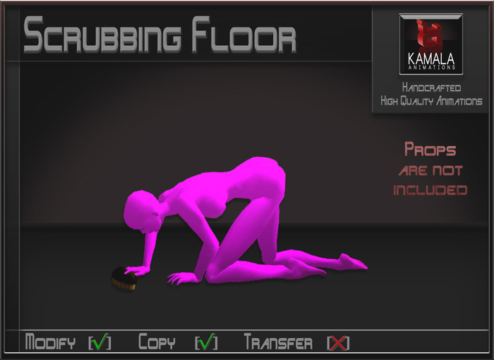 Chores House  *Scrubbing Floor* Copyable Poseball