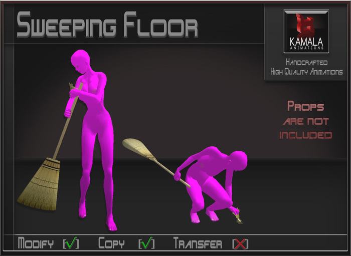 Chores House  *Sweeping Floor* Copyable Poseball