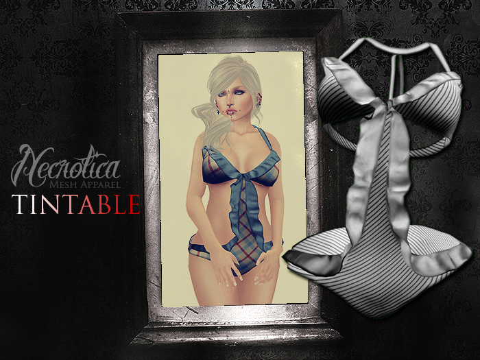 {N} - Swimsuit (Pinstripe)