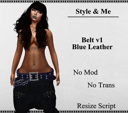 ' Style & Me ' Belt V1 -Blue Leather