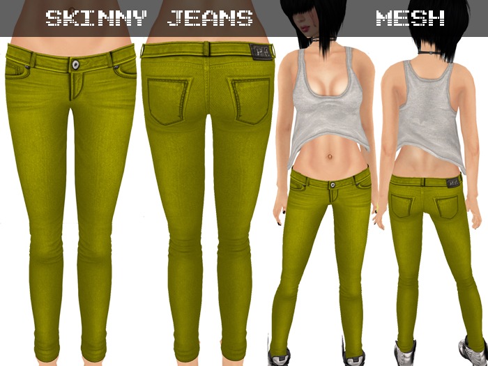 Skinny Jeans Yellow - Mesh