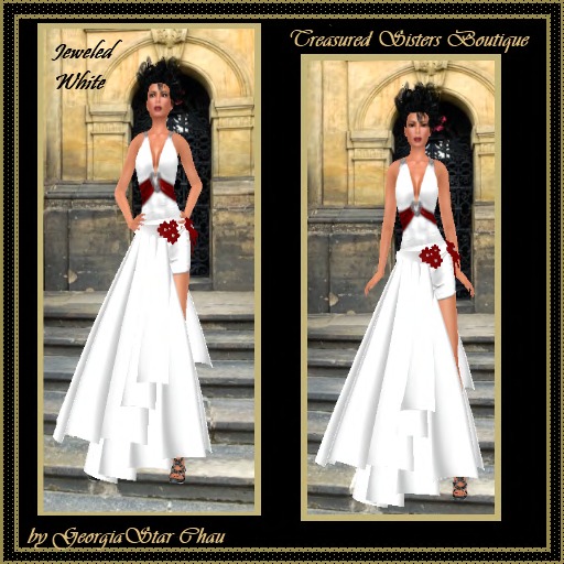 GSC Jeweled White Dress