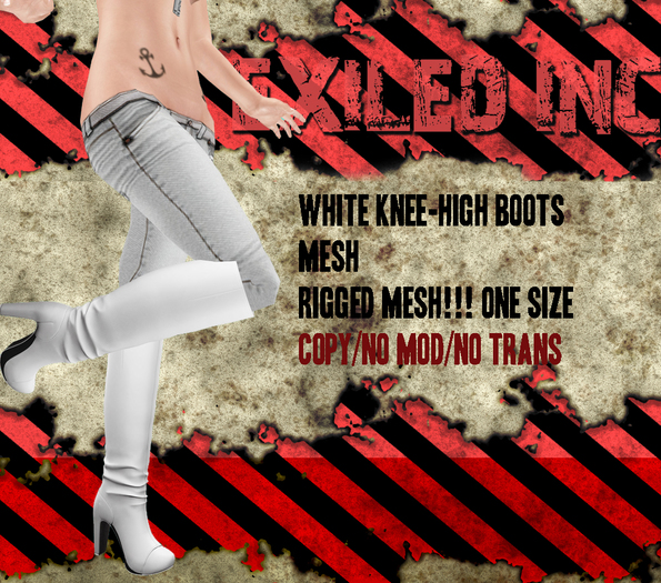 [Exiled Inc.] DEMO Knee-High Boots [MESH] Rigged!