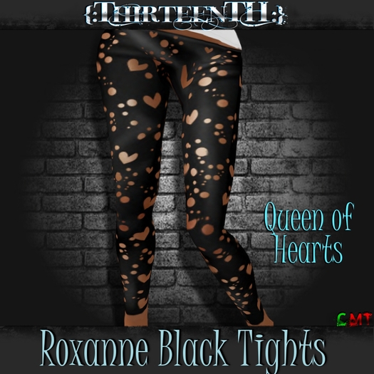 {:ThirteenTH:} Roxanne Black Tights_Hearts