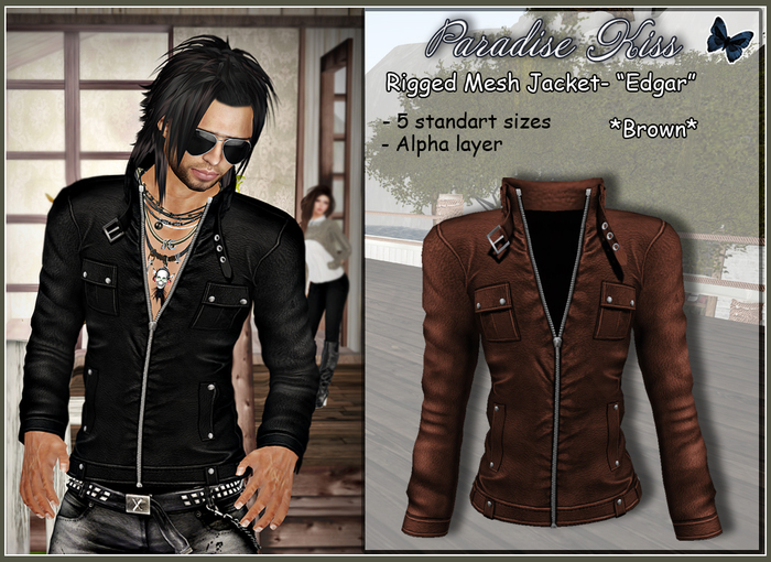{Paradise Kiss} Edgar-Rigged Mesh Jacket-Brown