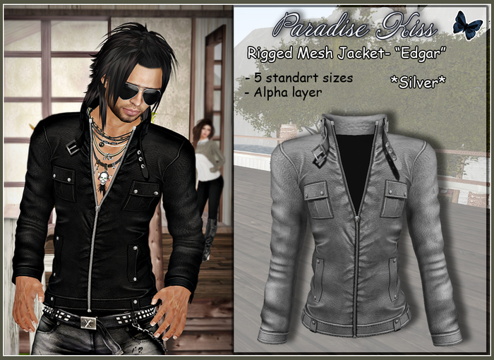 {Paradise Kiss} Edgar-Rigged Mesh Jacket-Silver