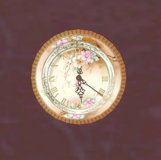 Antique China Plate Clock 2/14/13