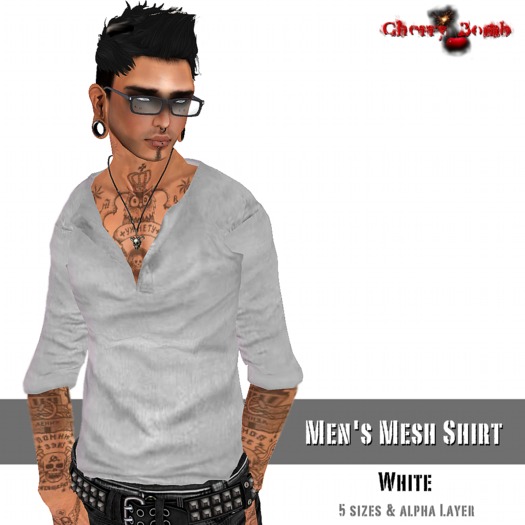 Men's Mesh Shirt - White