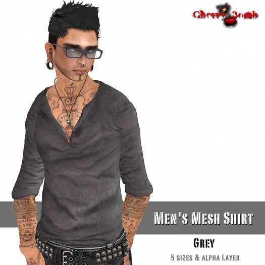 Men's Mesh Shirt - Grey