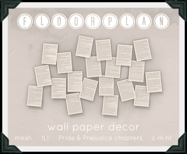 floorplan. wall paper decor [ boxed ]
