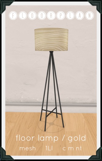 floorplan. floor lamp / gold [ boxed ]