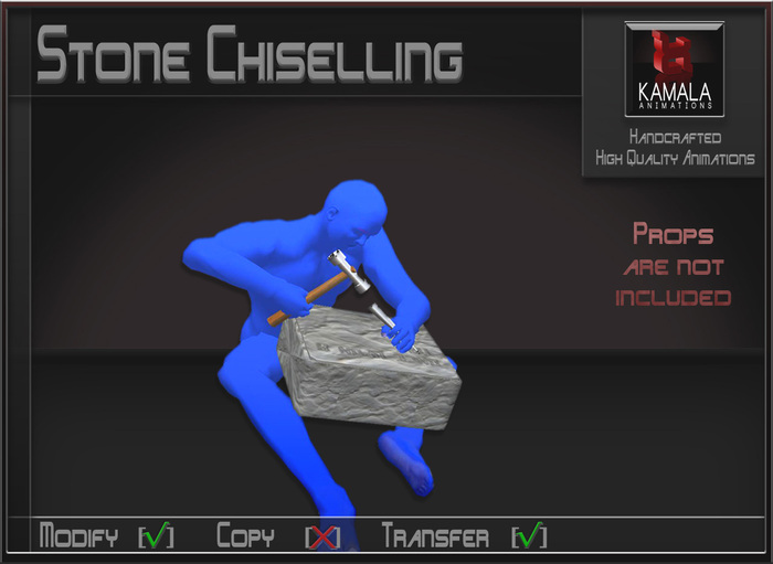 Chores Trades  *Stone Chiselling* Transferable Poseball