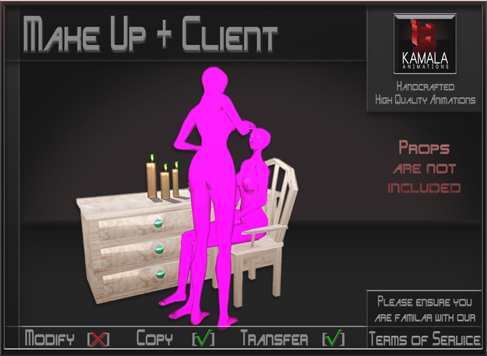 Chores Trades *Make Up Artist + Customer* Animations for Builders