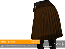 22769 ~ [femme] Pleated Skirt Black