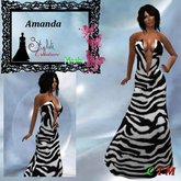 Robe longue decolt zebra