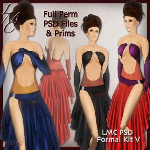 LMC Designer PSD Files & full perm prims - Formal Kit V - BOM