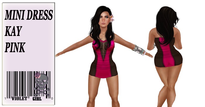 [VIOLET GIRL]  MINI DRESS KAY PINK