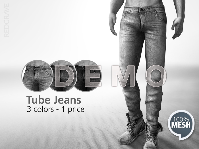 DEMO Mesh - Tube Jeans (for Boots) - REDGRAVE