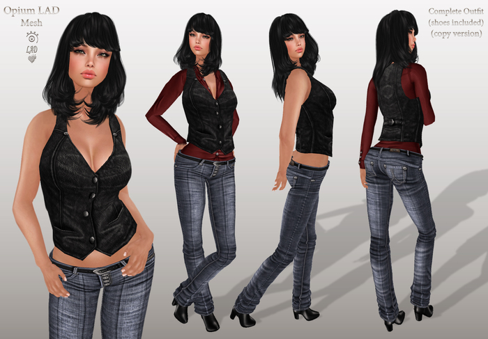 Opium Mesh Outsider Outfit BlueB (Copy/Boxed/Wear it)
