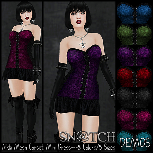 :::Sn@tch Mesh Nikki Corset Mini Dress (DEMOS):::